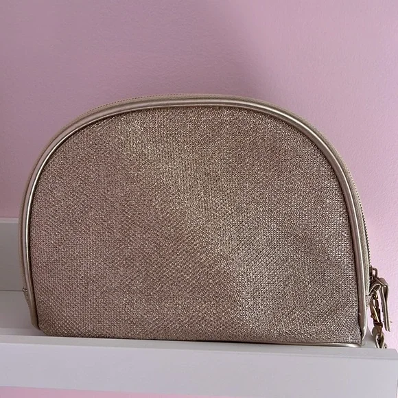 Zipper Makeup bag , clutch , gold - Picture 2 of 4